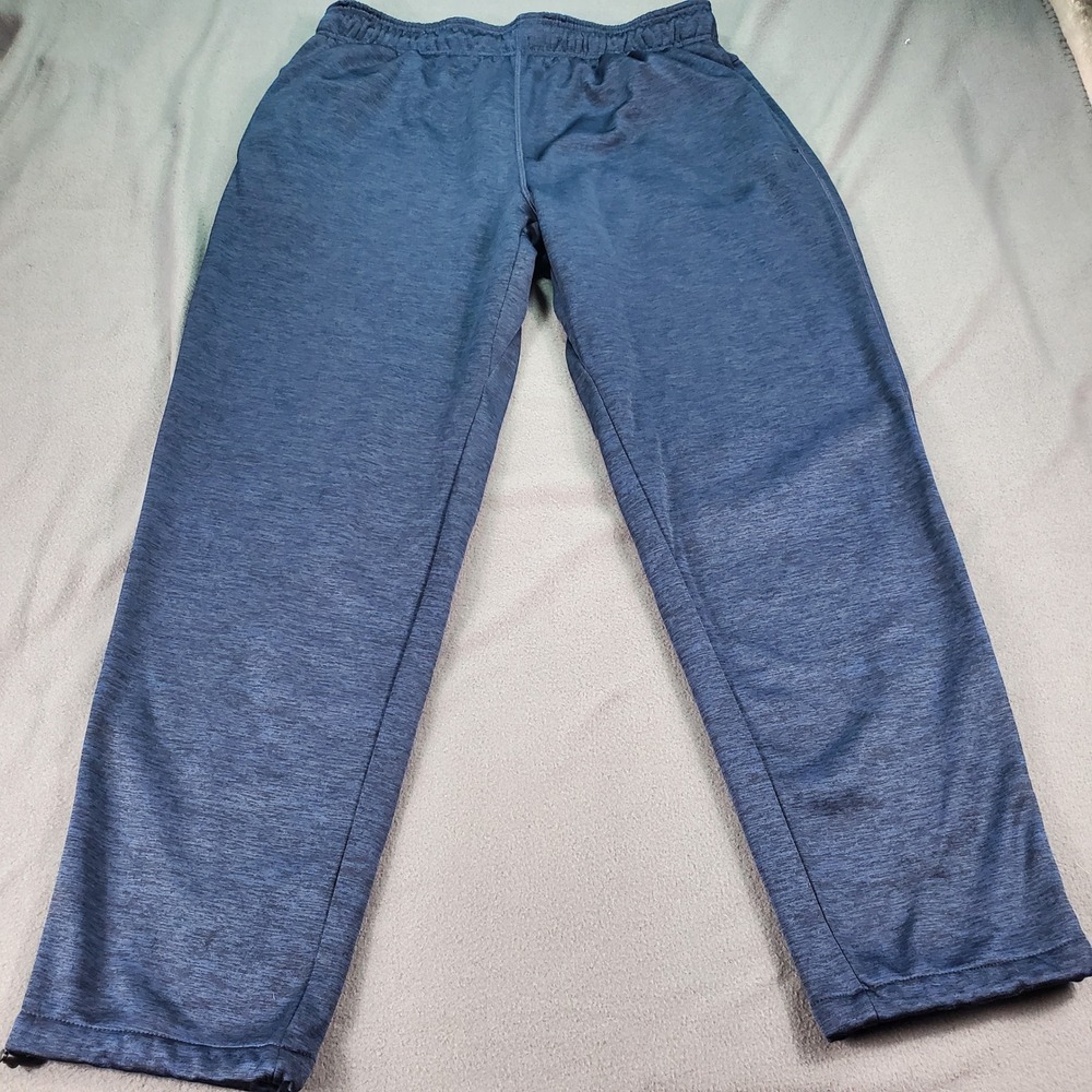 AND1 Mens Blue‎ Space Dye Performance Joggers XL Fleece Line Bungee Hem flaw - Picture 4 of 10